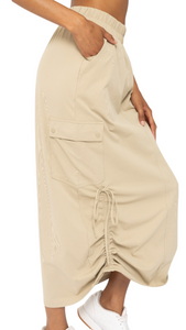 FREE MB ECOSOFT ZIP-UP JACKET & CARGO SKIRT KHAKI