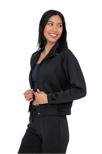 FREE MB FLEX MOCK NECK ZIP UP JACKET BLACK