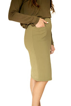 Cargar imagen en el visor de la galería, SNOGA PERFECT PENCIL SKIRT 24” OLIVE