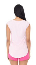 Cargar imagen en el visor de la galería, FREE MB V NECK TANK TOP WITH CURVED HEM PINK