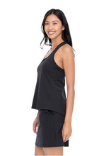 Cargar imagen en el visor de la galería, FREE MB UV PROTECTION RACERBACK ACTIVE TANK TOP BLACK