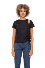 Cargar imagen en el visor de la galería, FREE MB SIDE RUTCHING ACTIVE TANK TOP BLACK