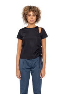 FREE MB SIDE RUTCHING ACTIVE TANK TOP BLACK