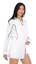 Cargar imagen en el visor de la galería, FREE MB MOCK NECK HALF ZIP TENNIS JACKET WHITE