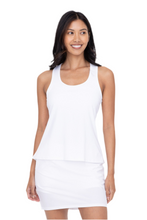 Cargar imagen en el visor de la galería, FREE MB UV PROTECTION RACERBACK ACTIVE TANK TOP WHITE