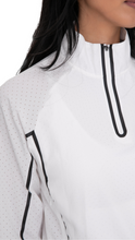 Cargar imagen en el visor de la galería, FREE MB MOCK NECK HALF ZIP TENNIS JACKET WHITE