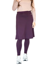 Cargar imagen en el visor de la galería, SNOGA BALLET SKIRT LEGGING 22” PLUM