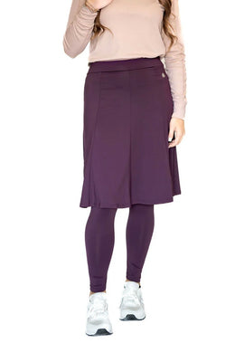 SNOGA BALLET SKIRT LEGGING 22” PLUM