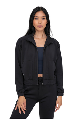 FREE MB FLEX MOCK NECK ZIP UP JACKET BLACK