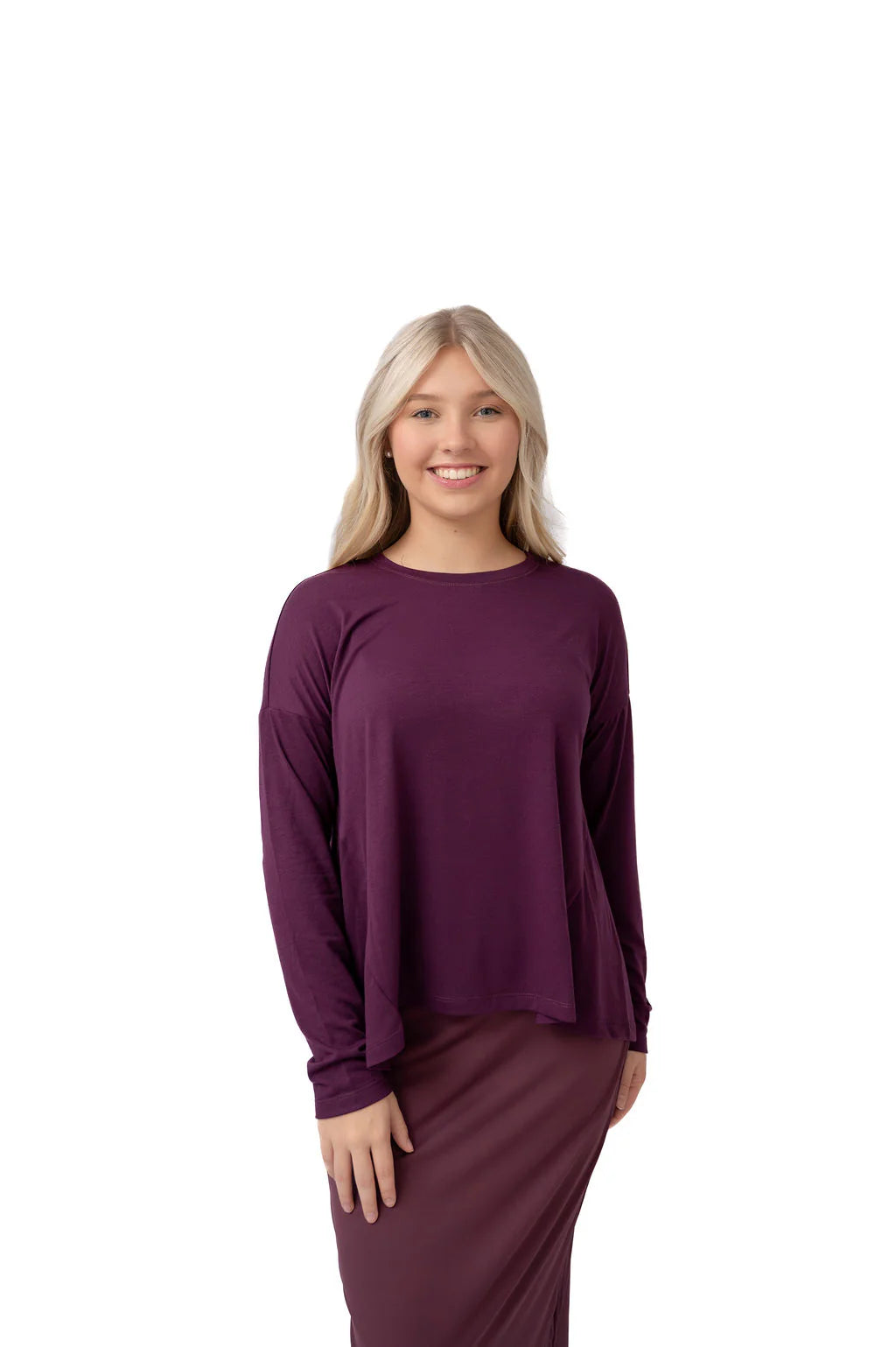 SNOGA LONG SLEEVE EVERY DAY TANK TOP PLUM