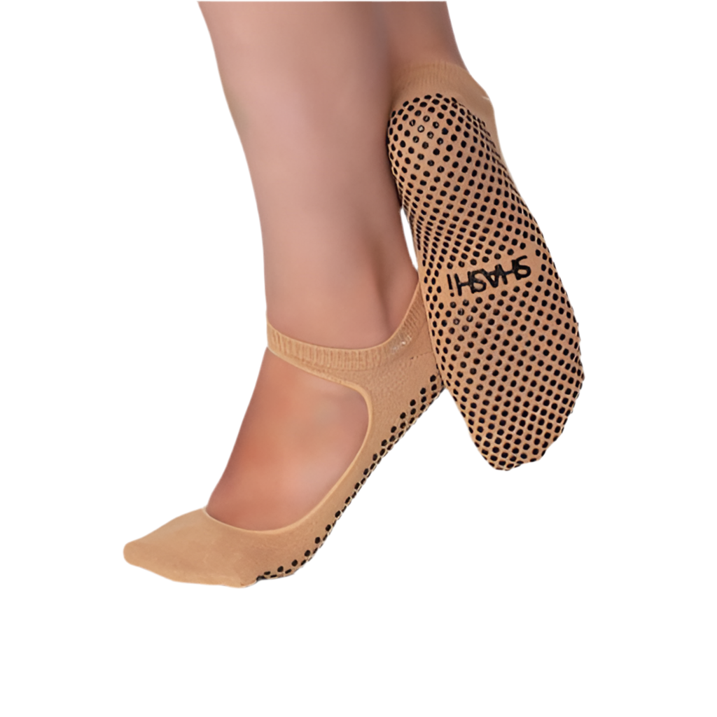 Shashi Sweet Open-Top Non-Slip Sock Nude