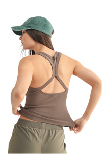 FREE MB CUTOUT KEYHOLE RACERBACK TANK TOP JAVA