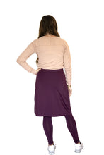 Cargar imagen en el visor de la galería, SNOGA ANKLE FAUX WRAP SKIRT LEGGING PLUM