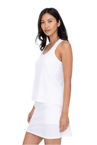 FREE MB UV PROTECTION RACERBACK ACTIVE TANK TOP WHITE