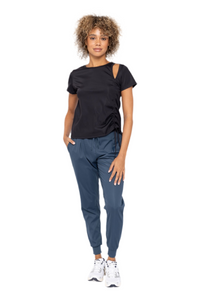 FREE MB SIDE RUTCHING ACTIVE TANK TOP BLACK