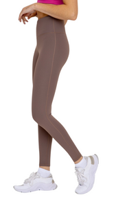 FREE MB JACQUARD RIBBED LEGGING DEEP TAUPE