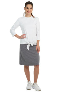 SNOGA FIT SKORT 22” HEATHER GREY