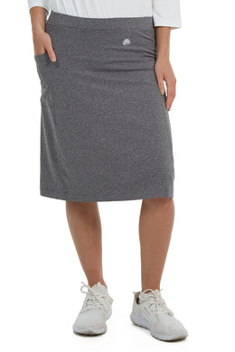 SNOGA FIT SKORT 22” HEATHER GREY