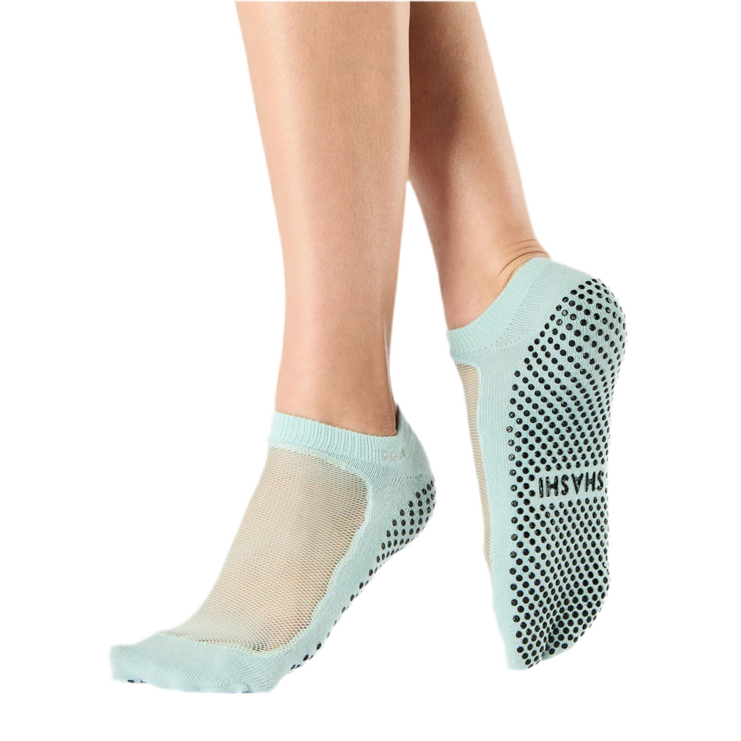 Shashi Classic Mesh Non-Slip Sock Seafoam