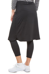 SNOGA CROPPED SHIRT TAIL SKIRT LEGGING BLACK