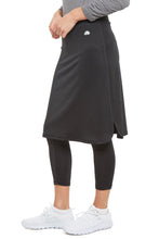 Cargar imagen en el visor de la galería, SNOGA CROPPED SHIRT TAIL SKIRT LEGGING BLACK