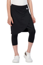 Cargar imagen en el visor de la galería, SNOGA GIRLS FAUX WRAP SKIRT LEGGING BLACK