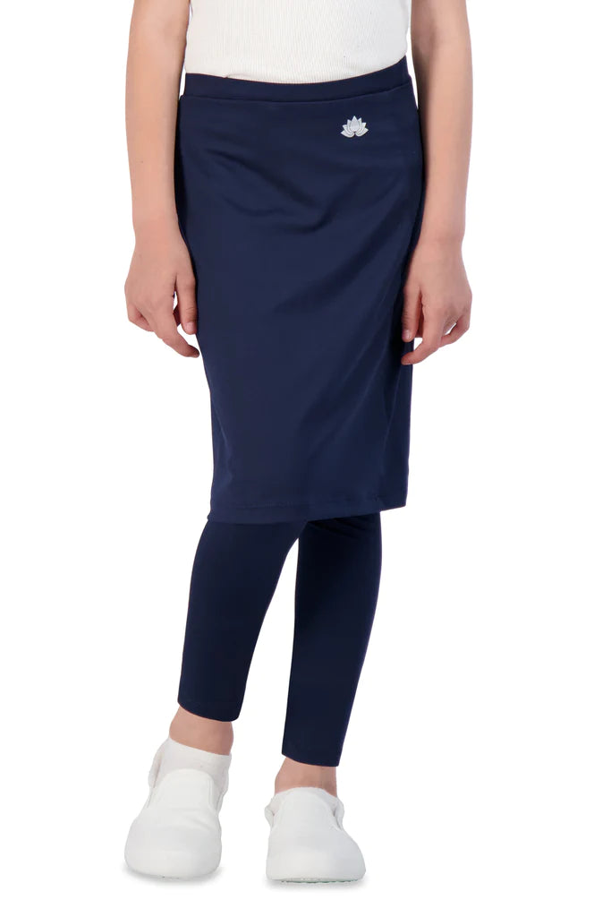 SNOGA GIRLS ANKLE FIT SKIRT LEGGING NAVY