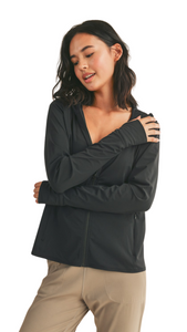 FREE KIM LIGHTWEIGHT ZIPPER HOODIE JACKET