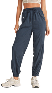 FREE KIM ESSENTIAL CARGO PANTS NAVY