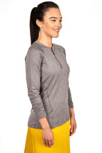 Cargar imagen en el visor de la galería, SNOGA ACTIVE TOP WITH ZIPPER HEATHER GREY