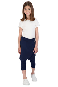 SNOGA GIRLS FAUX WRAP SKIRT LEGGING NAVY