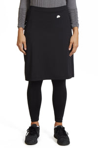 SNOGA ANKLE FIT 22” SKIRT LEGGING BLACK
