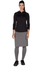 Cargar imagen en el visor de la galería, SNOGA ANKLE FIT 22” SKIRT LEGGING HEATHER GREY