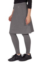 Cargar imagen en el visor de la galería, SNOGA ANKLE FIT 22” SKIRT LEGGING HEATHER GREY