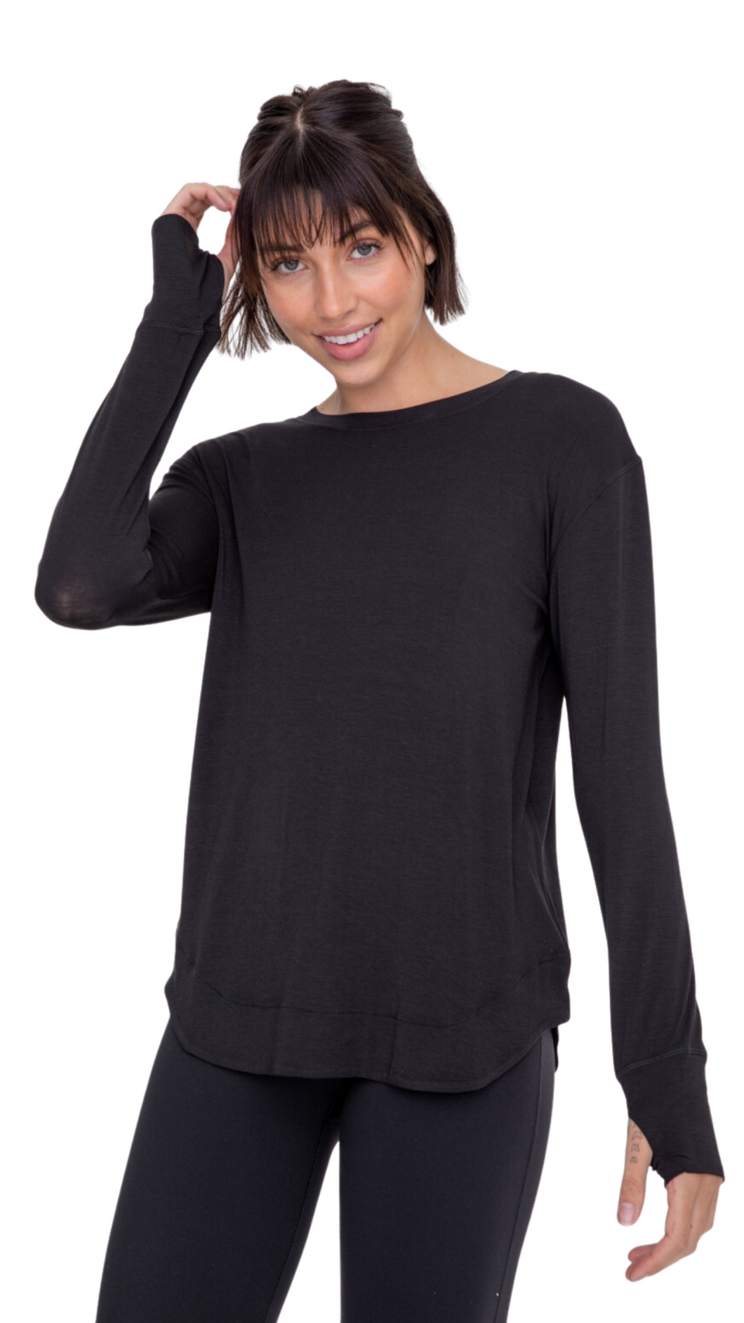 FREE MB SOFT TOUCH LONG SLEEVES TANK TOP BLACK