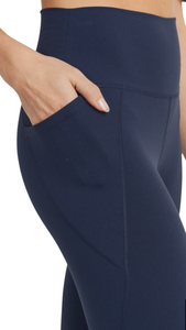 FREE MB ESSENTIAL PETITE TAPERED BAND LEGGING NAVY