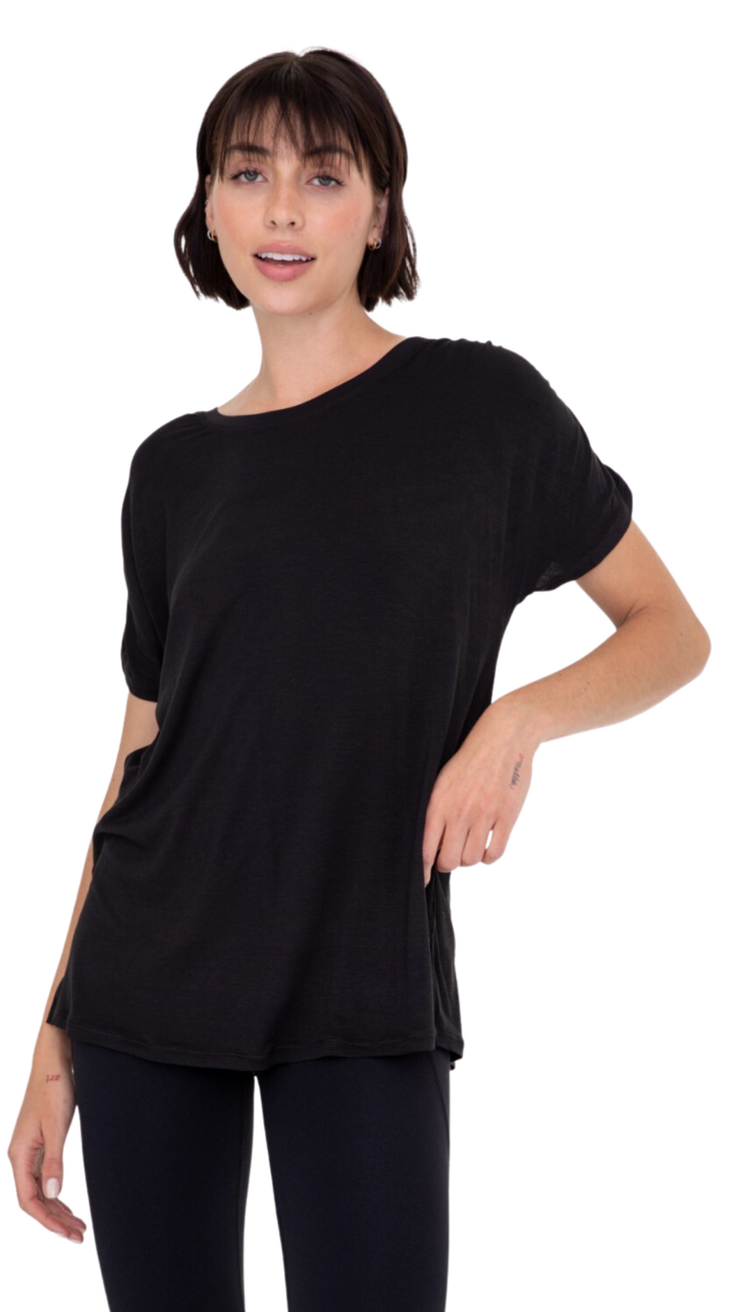 FREE MB SOFT TOUCH SHORT SLEEVES TANK TOP BLACK