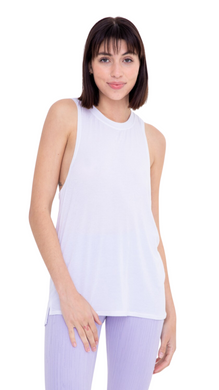 FREE MB SOFT TOUCH RACERBACK TANK TOP WHITE