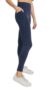 FREE MB ESSENTIAL PETITE TAPERED BAND LEGGING NAVY