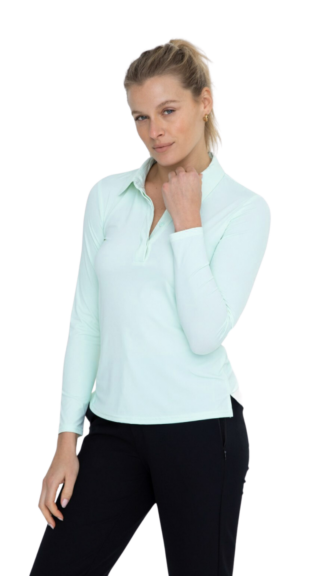 FREE MB LONG SLEEVES ACTIVE POLO MINT