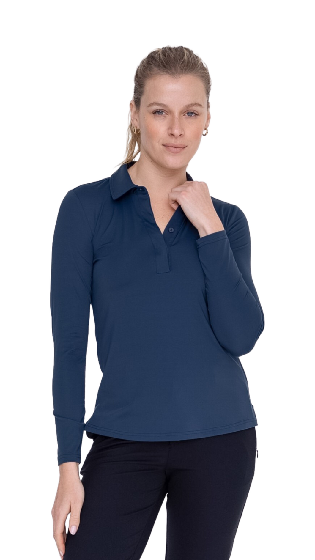 FREE MB LONG SLEEVES ACTIVE POLO NAVY