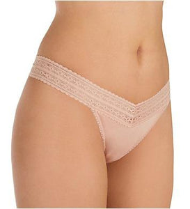 HANKY PANKY DREAM  - COTTON ORIGINAL  RISE THONG WITH LACE 631104