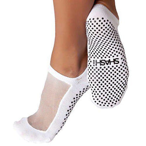 Shashi Classic Mesh Non-Slip Sock  MED/WHITE