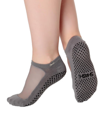 Shashi Classic Mesh Non-Slip Sock MED/GRAY