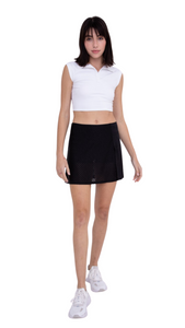 FREE MB MESH STRIPES SKIRT SHORT BLACK