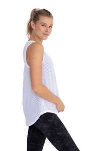 FREE MB SHEER CUT OUT BACK TANK TOP WHITE