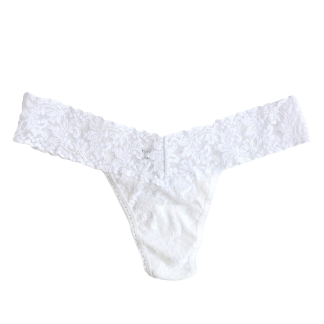 HANKY PANKY - LACE LOW RISE THONG 4911