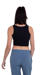 FREE MB RIBBED SQUARE NECK CROPPED TANK TOP