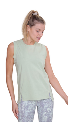 FREE MB SPLIT TANK TOP SAGE